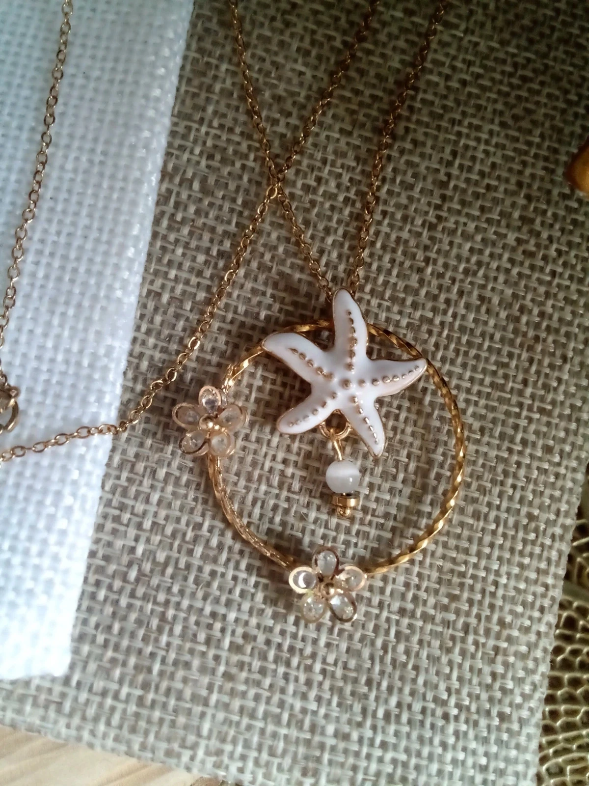 Collar de estrella de mar y anillo floral – photo 2